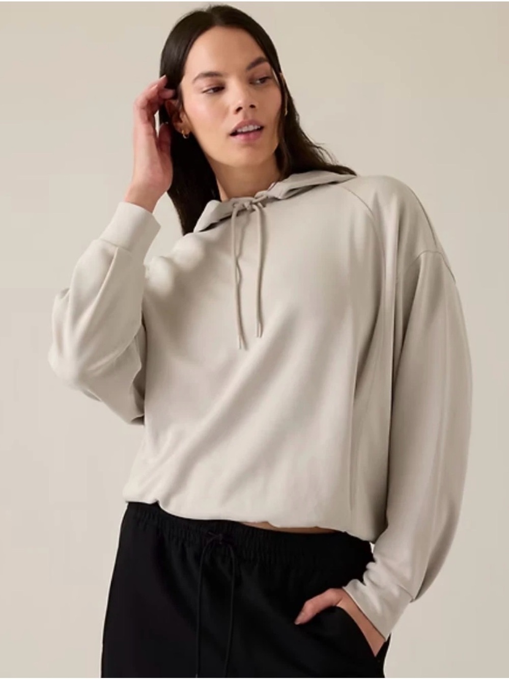 Athleta Seasoft Bubble Hem Hoodie